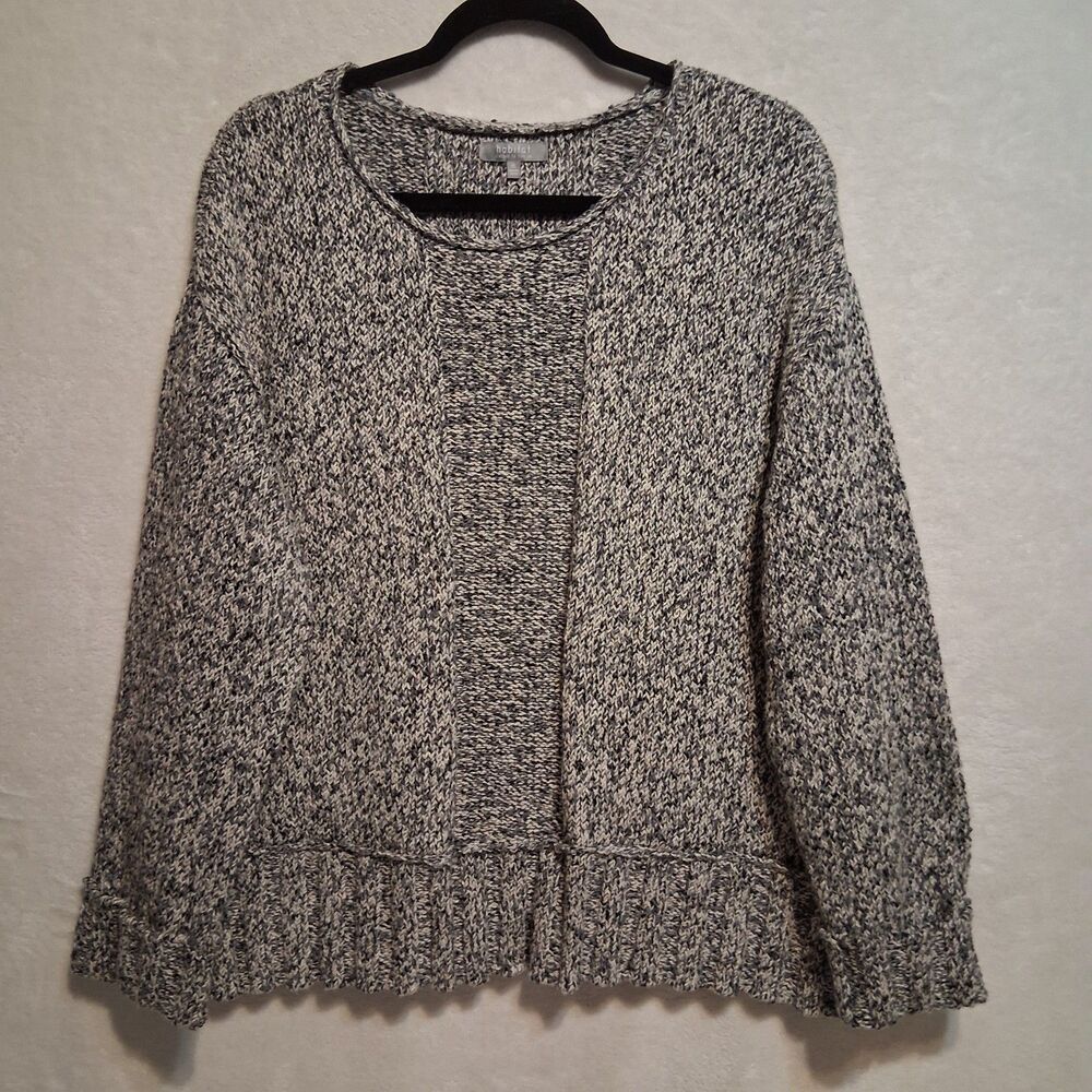 Habitat XL Sweater Chunky Knit Black White Boxy Classic Elevated Basic Oversized